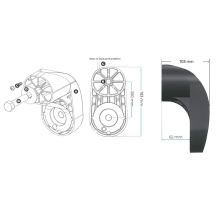 Offset adapter for tube mudguard bracket/mount, Z-shape, Bawer (1)