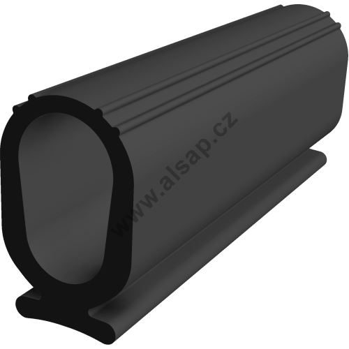 Těsnění omega pro HP, EPDM, boční  40 x 25mm, 70 shore, černé, BS5 pro plošinu