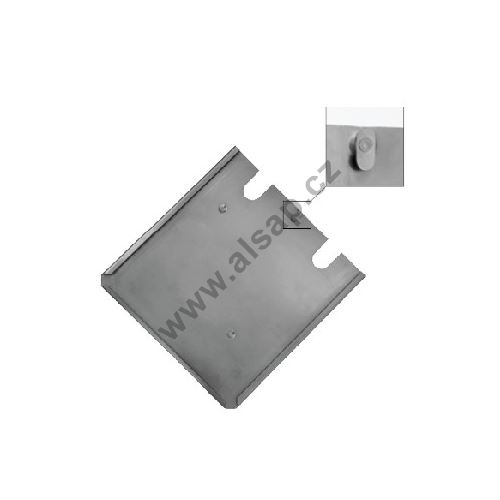 Galvanized sheet 300 x 300 x 1 mm with lock - reflective signs holder