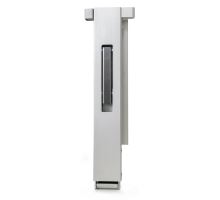 AL right rear pillar, with flange, 80/500 mm, pocket, receiver, without sup. stand, anod.