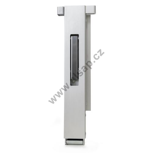 AL right rear pillar with flange, pocket, receiver, without sup.stand, anod., 400-600 mm