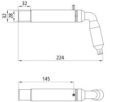 Locking pin 32/28mm for o100mm 442115, type 4004/9004