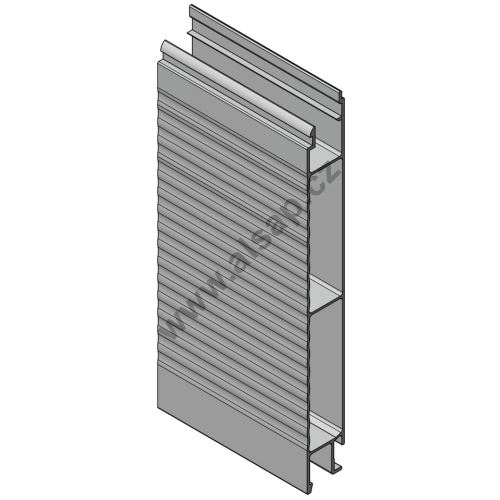 Middle dropside profile 200 mm, Wave - (aluminum/anodised)