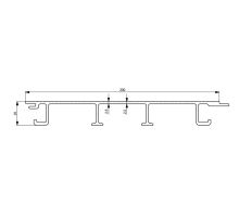 Floor profile 25x200mm open 2.5mm, aluminum (1)