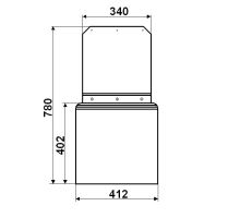Splash guard, width 412 - 604 mm, (1 piece), with 91/226/CEE approval