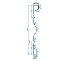Steel side panel BN 600/2.5 mm (2)