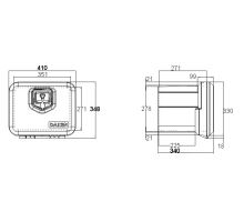Plastic toolbox, from 410 to 1030 mm, from 29 l - 190 l, WELVET (1)