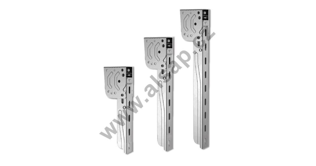 Bracket for side underrun protection, w=55mm, l=430-790mm, Magnelis ...