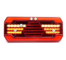Rear combined LED tail light, 302 x 131 x 58.3 mm, with cable, for vehicles over 7.5t