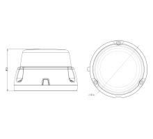 Orange LED beacon, 1 mode, 12-24V, for screwing, 1,5m cable (2)