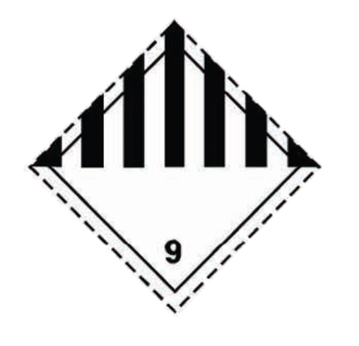 Samolepka 300x300mm různé nebezpečné látky a předměty třída 9