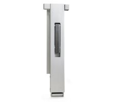 AL left rear pillar, with flange, 80/500 mm, pocket, receiver, without sup. stand, anod.