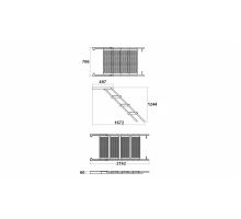 Pull-out step 3 - 6 steps, height from 639 to 1244 mm, zinc, 3D anti-slip (1)