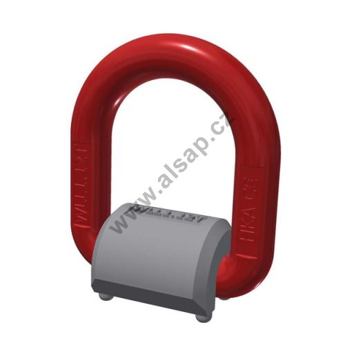 Weld-on 15 t lashing eye, 97 × 77 × O34 mm, with spring