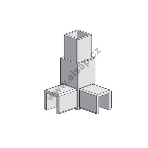 Corner piece for profile 139070, aluminum
