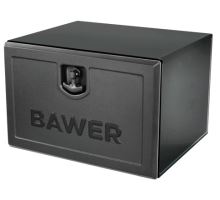 Steel toolbox, from 500-1000mm, from 64 l to 233 l, black powder coating, BAWER E2