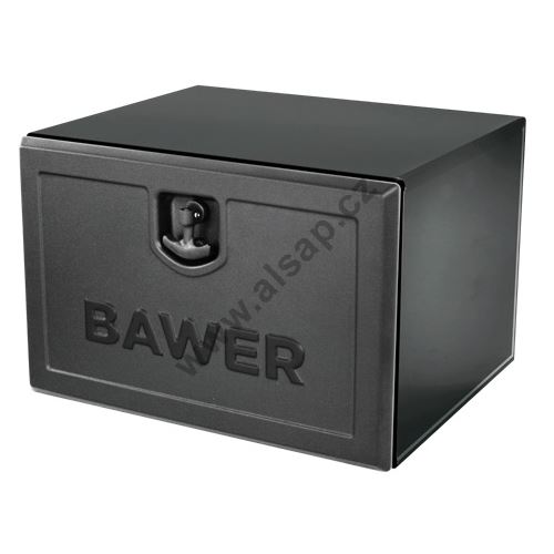 Steel toolbox, from 500-1000mm, from 64 l to 233 l, black powder coating, BAWER E2