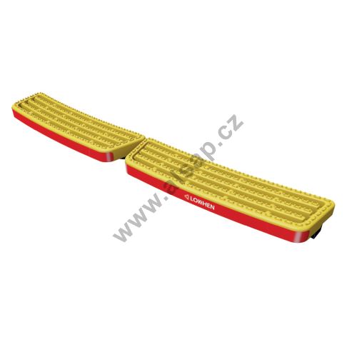PEDDY DOUBLE rear step for utility vehicles 1435x188mm, yellow, LOKHEN