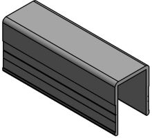 Profil lemu U 25 x 40 mm - (hliník/elox)