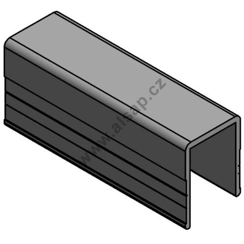 Edging profile U-shaped, 25 x 40 mm - (aluminium/anodised)