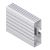 Profile of BABY side underrun protection, Wave, 75/25 mm, silver anodised