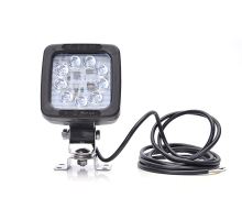Work light / reversing light 9 LED 1350lm/14.4W, W81 black with bracket, 104 x104 mm (1)