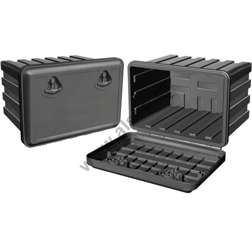 Plastic toolbox, FAST PLEX BAWER, from 500 to 1000 mm, optional accessories