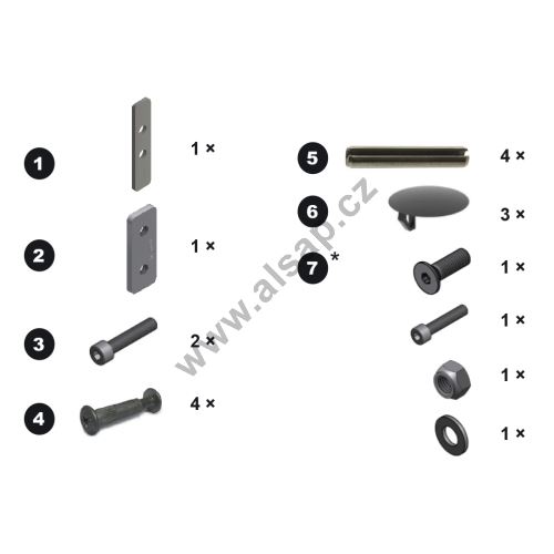 Connecting kit for pillars 65/158 - standard