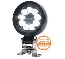 LED work light, 2000 lm / 19.8W, W163 black aluminum housing, O 108, h 46 mm, 9 LEDs (3)