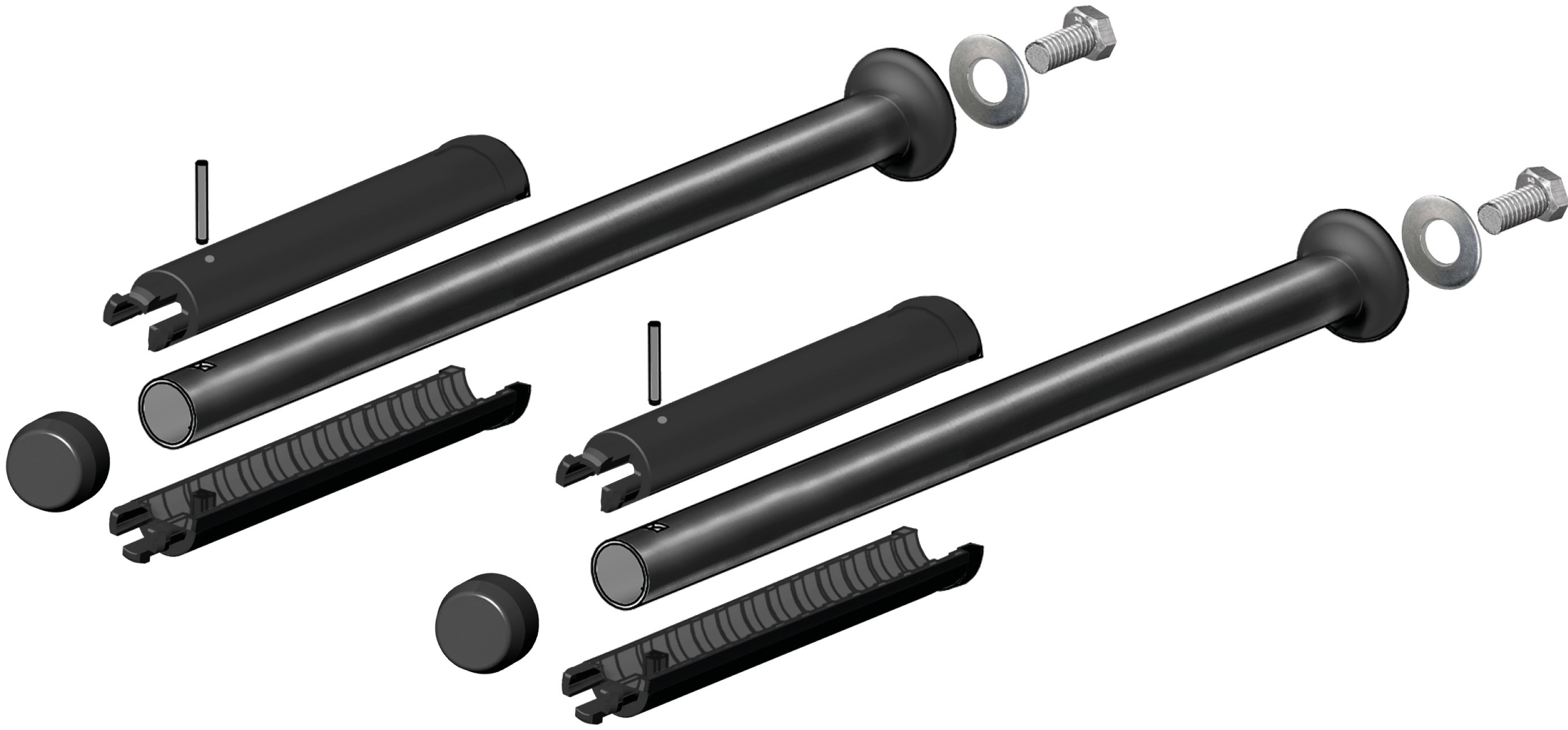 Držák bedny trubka bawer, o30mm easy, y=534 mm, z=330mm