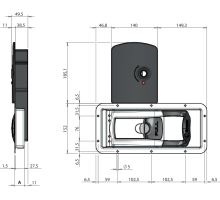 Závěr vestavný PUSH 29 mm FURGOCAR TORSEO pro tyč o16mm, nerez, levý -s dálkovým ovládáním (1)