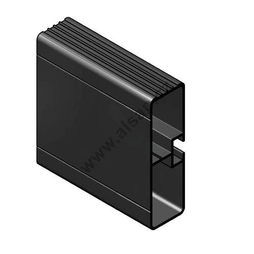Profil boční zábrany TL1210XX, 100/30 mm, elox ČERNÝ, s homologací E11 (2)