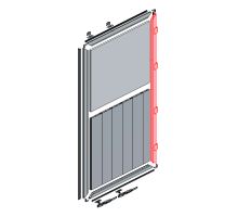 Door hinge profile 4 hinges, 3000 mm, anodised, hinge spacing 580 mm