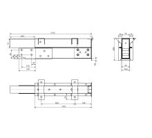 Extension MB Sprinter 3.5t, color/RAL9010, 500-810 mm