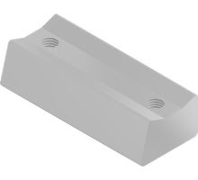 Threaded plate for hinge, 113x46mm, 2xM12x85mm, aluminium