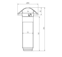 Lock bolt of the interchangeable superstructure beam, 52mm, bolt length 204mm (1)