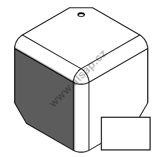 Cabinet corner cover 90mm - for profile 65 / 80, R10 (747)