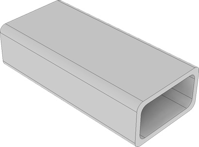 Profil jekl 40 x 70 mm, 4,7 mm stěna