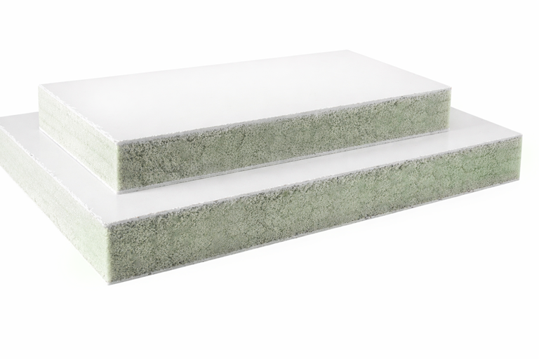 Odřezky panelu per 30mm, laminát  ral 9010 oboustraně, max 2470x500mm