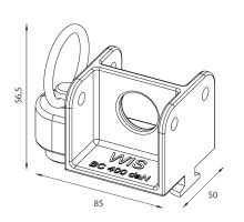 Holder for 50 mm profile / o19 mm load lock bar for AirLine track, 400 daN, floor and side (1)