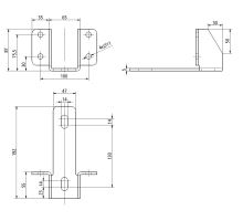 Mounting bracket ALSAP, for vehicles MB, VW, MAN, Renault, hot-dip galvanised (1)