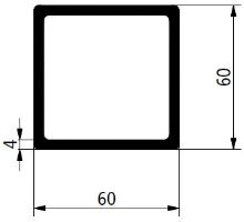 Edging profile 60x60x4 mm for tipper dropside (1)