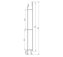 Middle dropside profile 233 mm, Wave - (aluminium/anodised) (1)