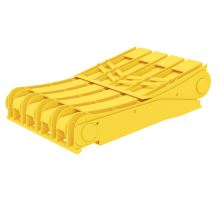 Folding chock ORIGAMY E53 plastic R 560mm 472x199x230mm, yellow LOKHEN DIN 76051 (2)