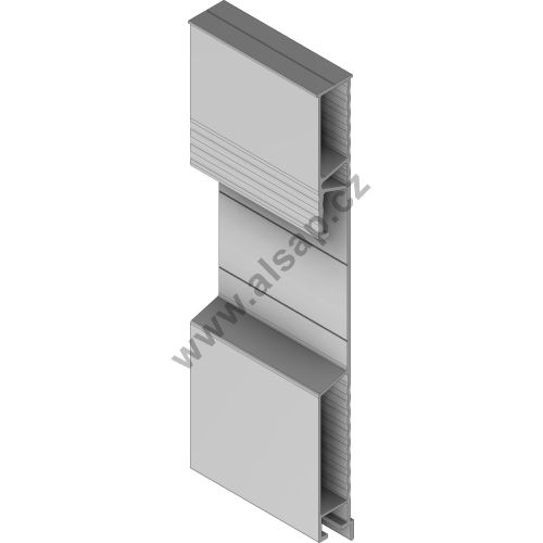 Dropside profile 300 mm, Wave - anodised