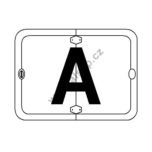 Reflective board 400x300mm, letter A