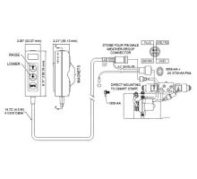 Remote control for up/down dump truck for double-acting pump, 4m cable, SPX (1)