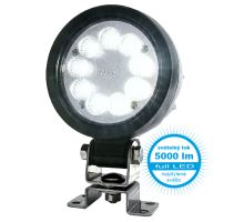 LED work light, 5000 lm / 47.5W, W162 black aluminum cover, O 108, h 47 mm, 9 LEDs (3)