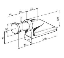 Rear End Trunnion D40 - Right