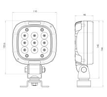 Pracovní LED světlo, 133,6 x 110 mm, kabel, 4000lm, ADR (4)